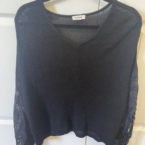 Garage poncho with fringe